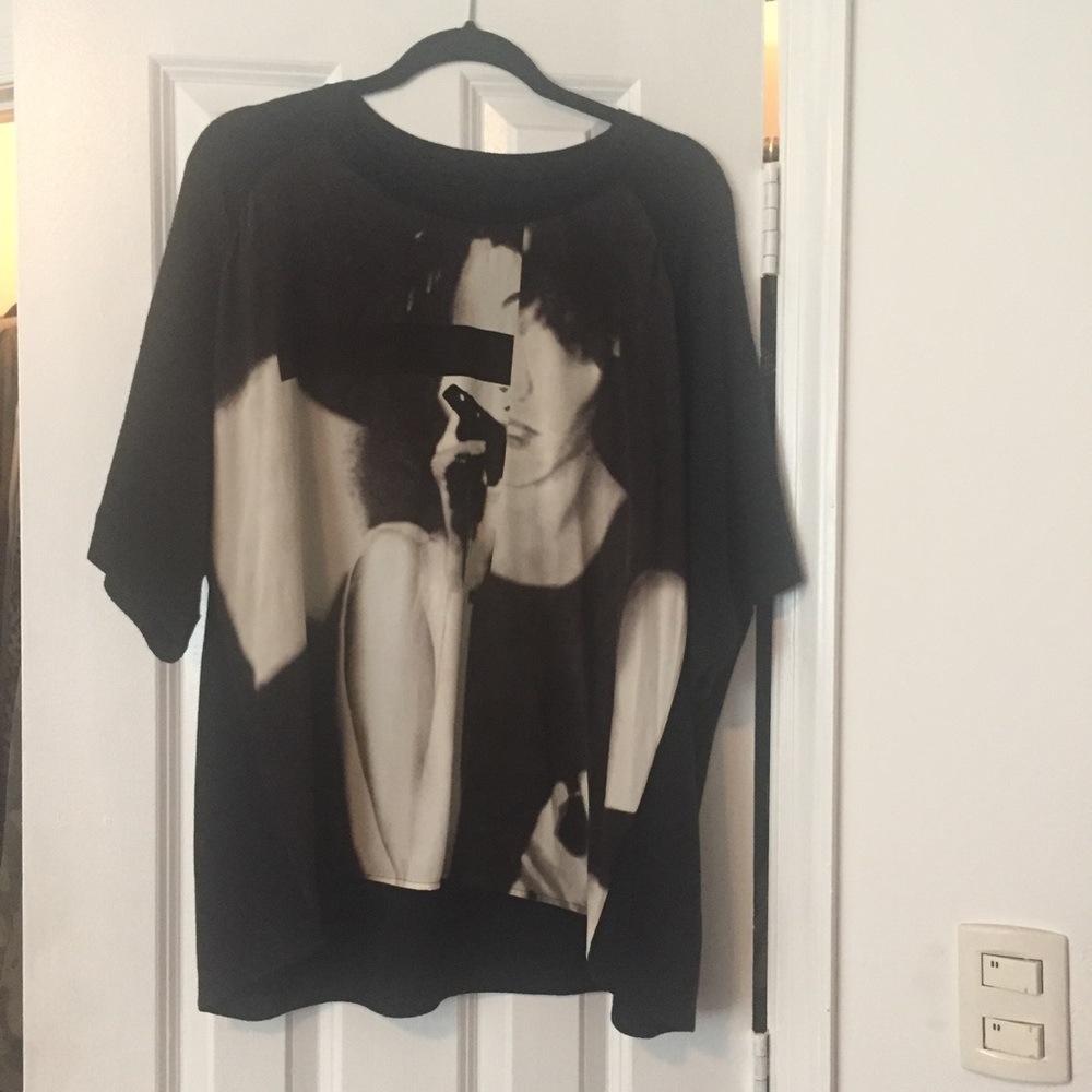 ALL SAINTS silk and merino wool oversized top